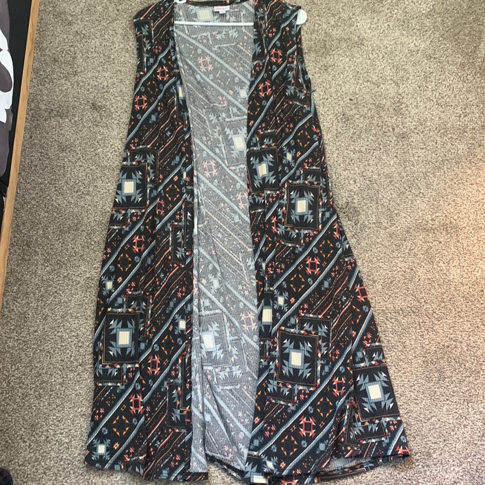 Womens LuLaroe duster vest. Worn once - in perfect condition!